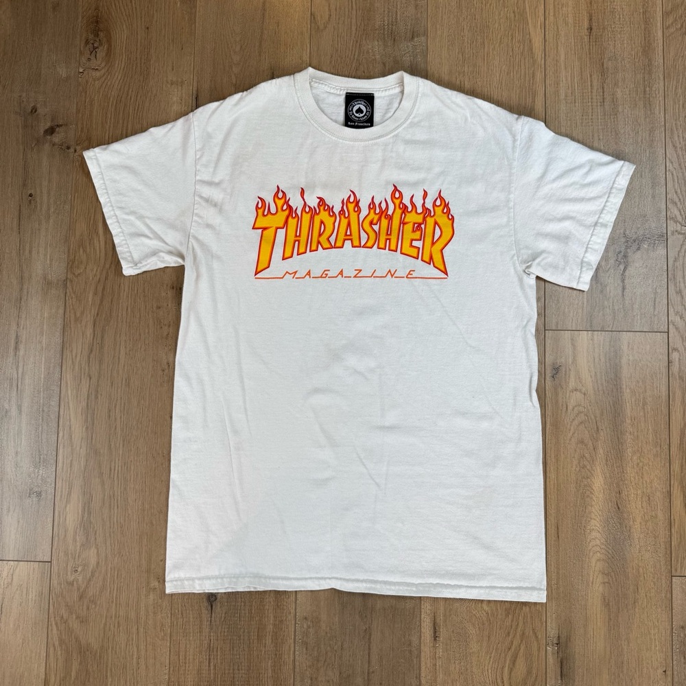 Men's Thrasher White Skater Tee